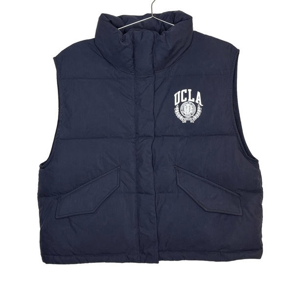 H&m UCLA Logo Zip Up Puffer Vest Bruins University of California LA Merch - Picture 1 of 9
